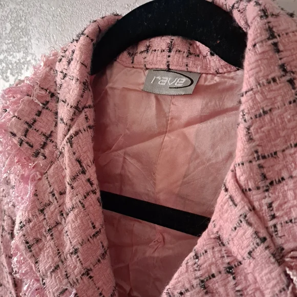 Vintage Pink Tweed Blazer - Picture 4 of 6